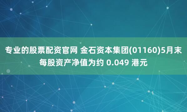 专业的股票配资官网 金石资本集团(01160)5月末每股资产净值为约 0.049 港元